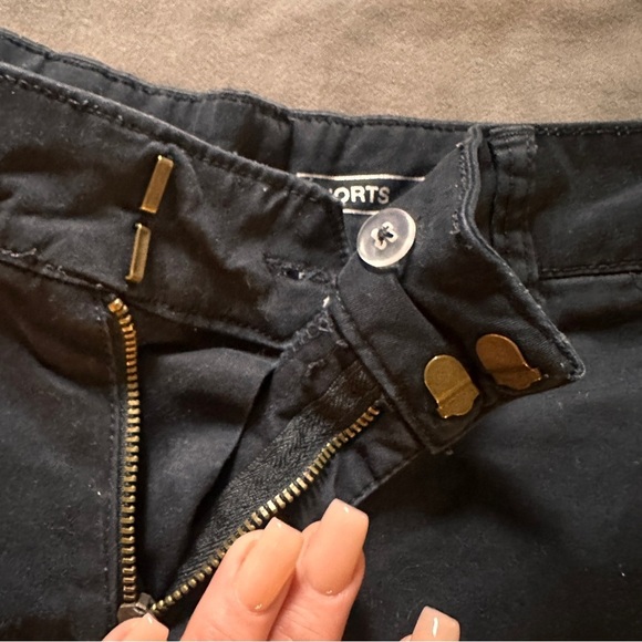 Sonoma Black Chino Shorts Stretch Cotton Casual Summer Size 8 Classic Pockets - Picture 5 of 9